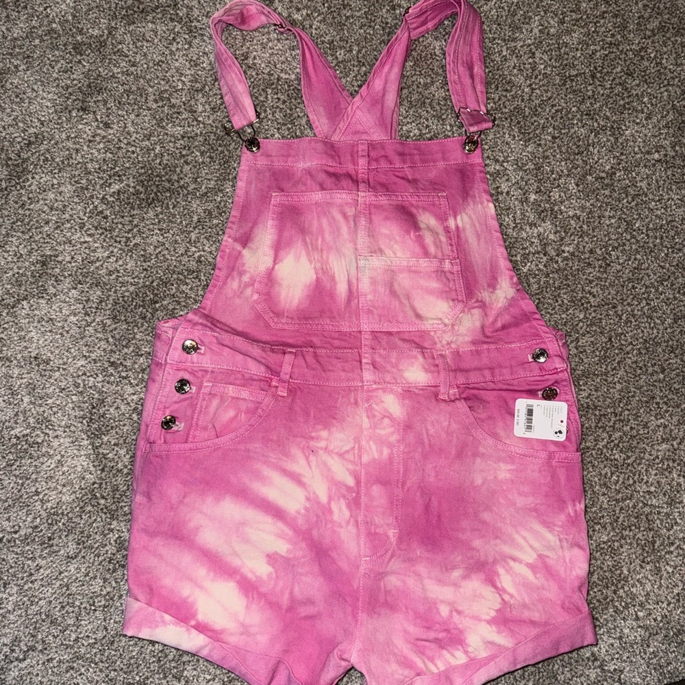 We The Free Vibrant Pink Overalls